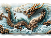龙文化中的行云布雨与镇水纹样解析}