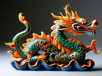 龙文化日用器物上的龙纹，漆器中的坐龙一物一说}