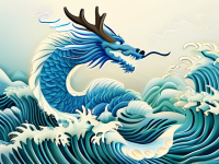 龙文化中的构图与寓意，水纹与浪花的解读