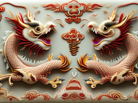 织锦中的龙纹艺术，回纹与龙文化的完美融合