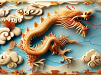 龙文化中的构图与寓意，探索行龙、须和地图路线的深层含义}