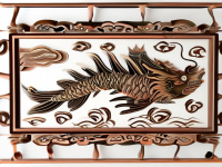 龙文化探秘—铜镜上的龙鱼混生龙纹线描要点}