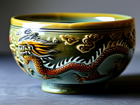 龙文化探秘，碗龙纹器上的铭文与题记}