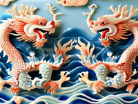 龙文化，两宋与明代的海水江崖龙纹对比}