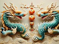 龙文化中的构图与寓意，双龙戏珠—鳞的奥秘}