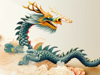 龙文化中的构图与寓意，祥云双龙戏珠}